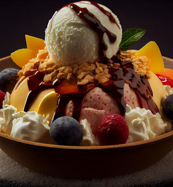 Fruit Salad/with Ice Cream